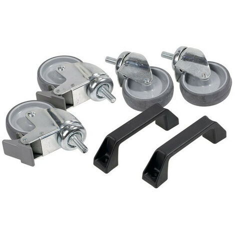 Accessori per treppiede doppio 6 pezzi. Set di ruote e maniglie