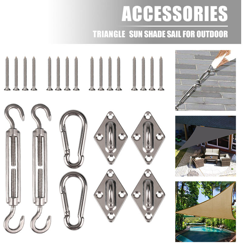 Accessori per vela con paralume quadrato 24 pz/set...