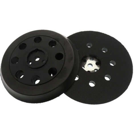 Accessori: Platorello abrasivo medio-duro (per vernice, stucco, 8 fori, diametro 125 mm, accessori per levigatrici roto-orbitali) [Classe energetica A+]