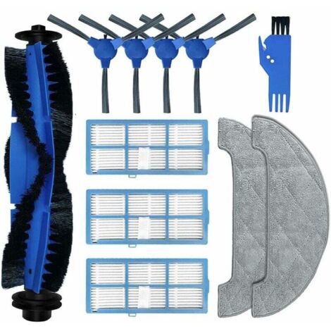 Accessori Ricambi per Proscenic 850T, Ultenic D5s Pro, Ultenic D5s Pro+, Uoni S1 Robot Aspirapolvere, 1 Spazzola Principale, 4 Spazzole Laterali, 3 Filtri Hepa, 2 Mop, 1 Utensile