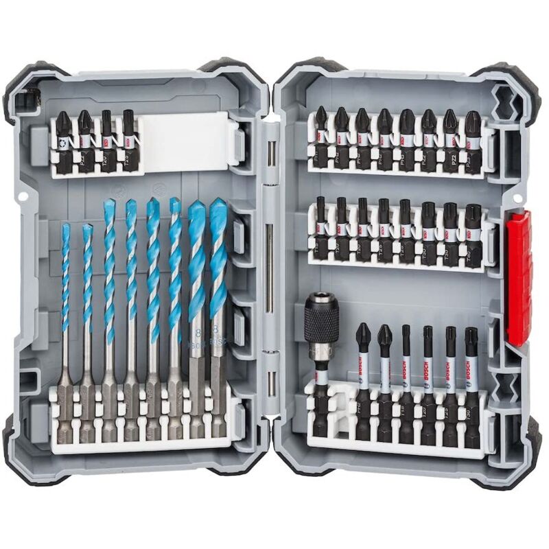 Bosch Professional Set da 35 Pz. Di Punte Multi Construction & Bit di avvitamento (Impact Control, Pick and Click, Accessori Avvitatori a impulsi)