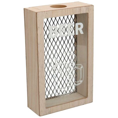 Accessori vino portatappi legno estia rete nero cm15x6,5h24