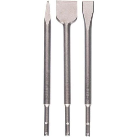 Accessories 3 pièces it de burins SDS plus (pour le béton et la maçonnerie, accessoires pour marteau burineur) Argent