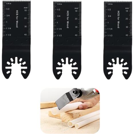 Accessories 3 Pièces Lame pour Outil Multifonction, 34 mm Lames de Scie Multi-Outils Accessoires Universels
