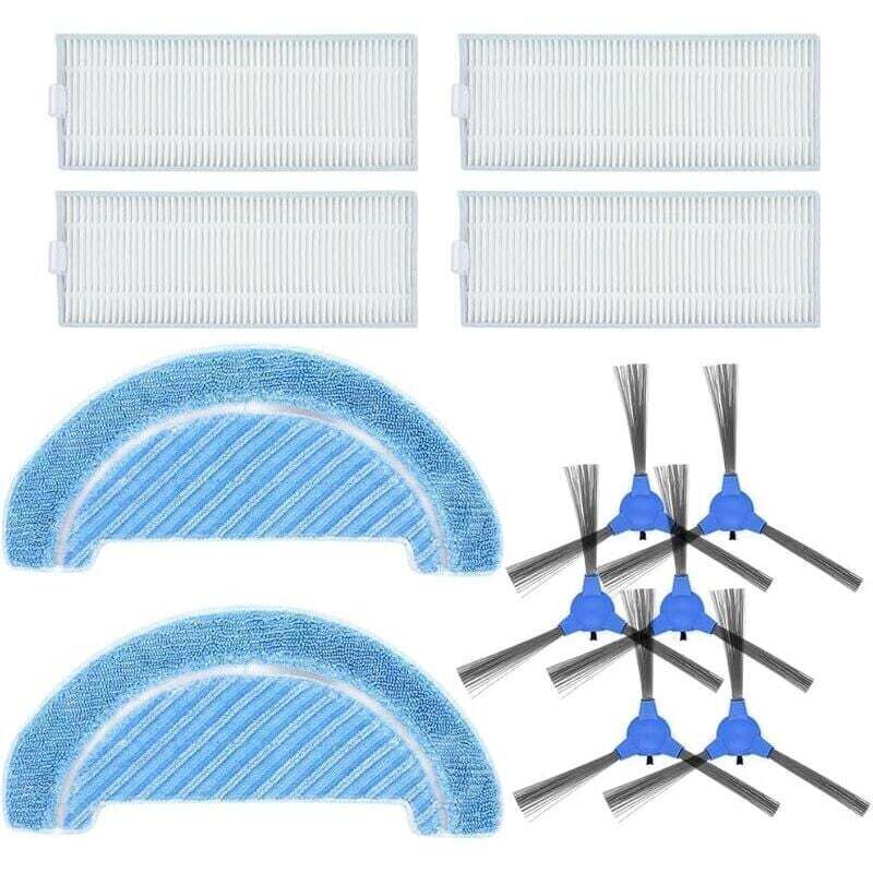 Accessories and spare parts for Cecotec Conga Series 1090 Robot Vacuum Cleaner: Spare parts kit with 4 filters and 6 brushes