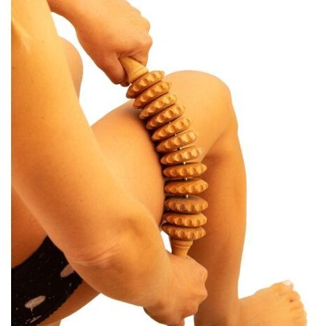 Accessories Anti Cellulite Masseur Rouleau de Massage Cuisse Appareil Maderothérapie Bois 41 cm