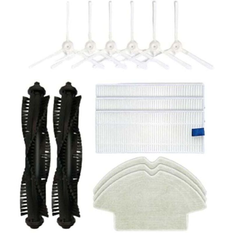 Accessories for the Rowenta X-plorer Series 75 RG7687 robot vacuum cleaner: replacement parts for rotating brush, side brush and filter, compatible