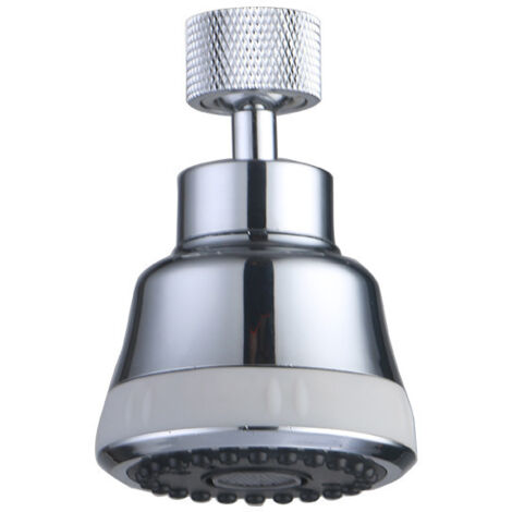 Accessorio aeratore/spruzzatore per rubinetto, ricambio per la testina del rubinetto da cucina, con 4 modalità di getto, prolunga girevole a 360°, ugello anti-schizzo per lavello (diamante, argento).