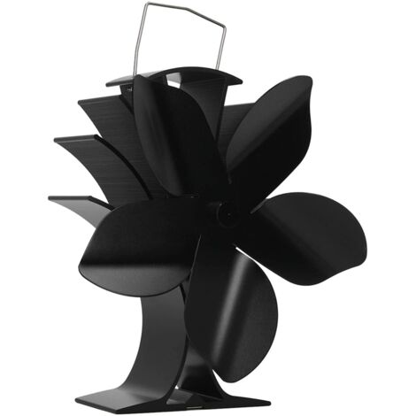 Accessorio per caminetto a 5 pale in lega di alluminio a basso rumore alimentato a calore con ventilatore per stufa per la casa