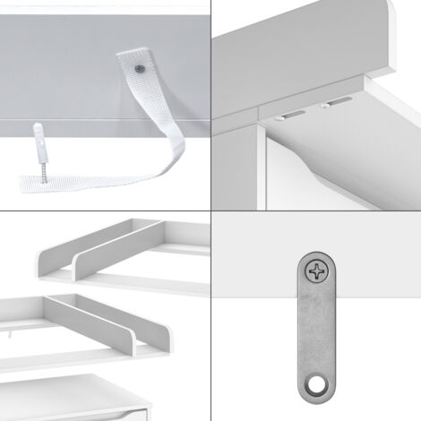 Fasciatoio Per Neonati WOLTU - Adattabile A Comò, Design Sicuro Con Protezioni Laterali, Bianco - Foto 8