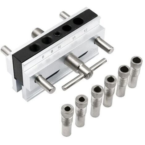 Accessorio per la foratura di tasselli autocentranti per legno spesso, dima di foratura, guida di foratura, kit per tassellatura