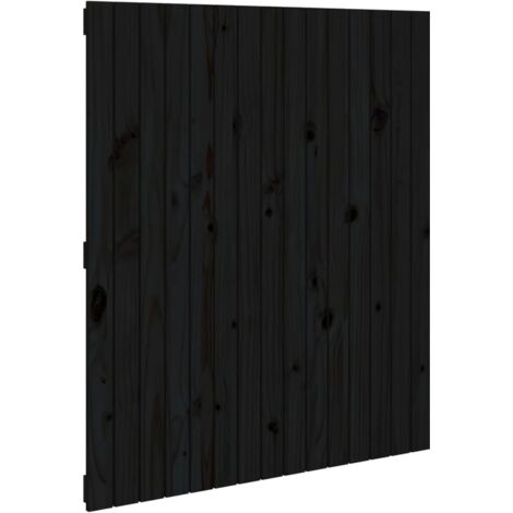 Accessorio per letto testiera pensile camera da letto 95,5 x 3 x 110 cm Legno massello nero TDL0202498