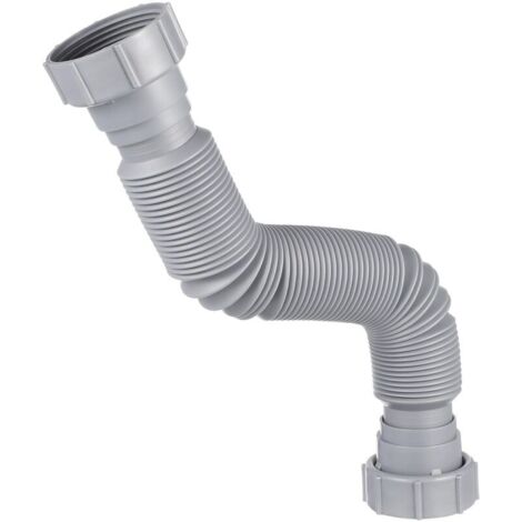 Accessorio per lo scarico del lavello: tubo di scarico doppio estensibile per lavello da cucina, accessorio idraulico per il drenaggio dell'acqua, tubo di scarico flessibile