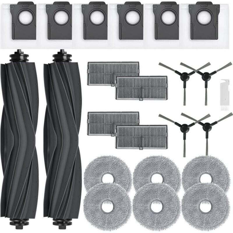 Accessory kit for Dreame L10s Ultra Gen 2/ L10s Pro Ultra Heat/ L40 Ultra AE/ X30 Ultra/Mova E30 Ultra, 2 Main Brushes, 6 Dust Bags, 6 Mop Pads, 4