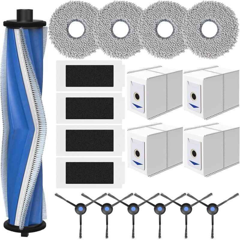 Accessory Kit for ECOVACS DEEBOT T30 Omni, T30 PRO Omni Robot Vacuum Cleaners, Replacement Parts for Robots