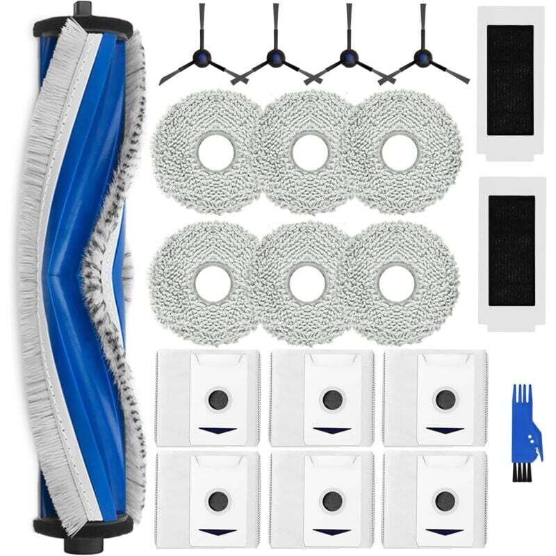 Accessory kit for ECOVACS DEEBOT T30 Omni/T30 PRO Omni, 6 antibacterial dust bags, 6 mop pads, 1 main brush, 2 filters, 4 side brushes, spare parts
