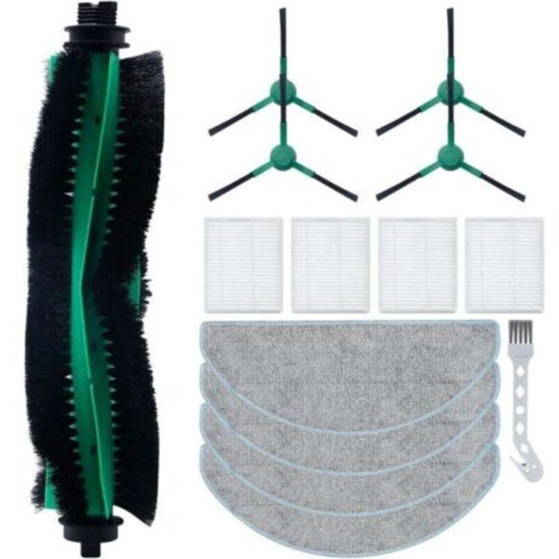 Accessory kit for iRobot Roomba Combo Essential Y0112/Y0110 robot vacuum cleaner, replacement parts: 1 main brush, 4 filters, 4 side brushes, 4