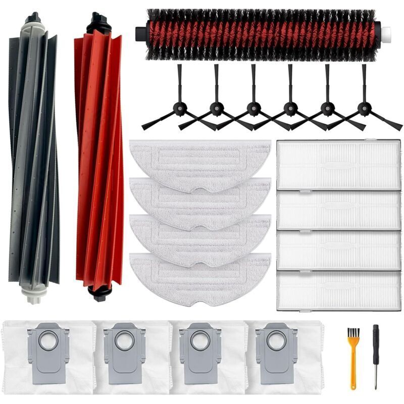 Accessory kit for Roborock S8+, S8 Pro Ultra, replacement parts for robot vacuum cleaner (23 accessories)