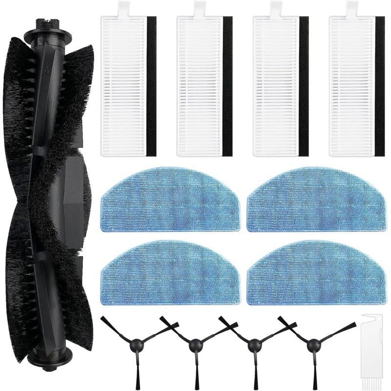 Accessory kit for Tikom G8000, G8000 Pro, for Honiture G20, G20 Pro, for Laresar Evol 3-piece replacement parts for robot vacuum cleaner,