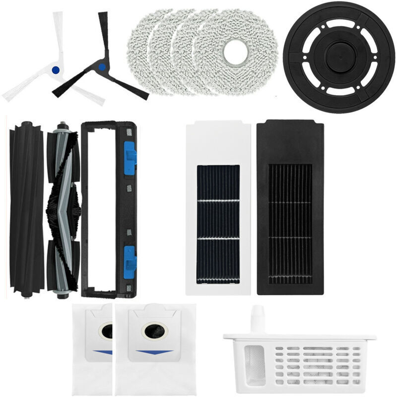 Accessory kit for X2 OMNI / COMBO robot vacuum cleaner, including dust bags, rotating brushes, filters and other accessories.