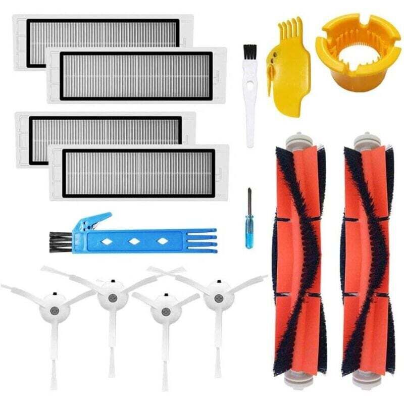 Accessory Kit for XIAOMI MI Robot S6 S60 S65 S5 Max T6 Vacuum Cleaner Replacement Parts: 2 Main Brushes, 4 Side Brushes, 4 HEPA Filters