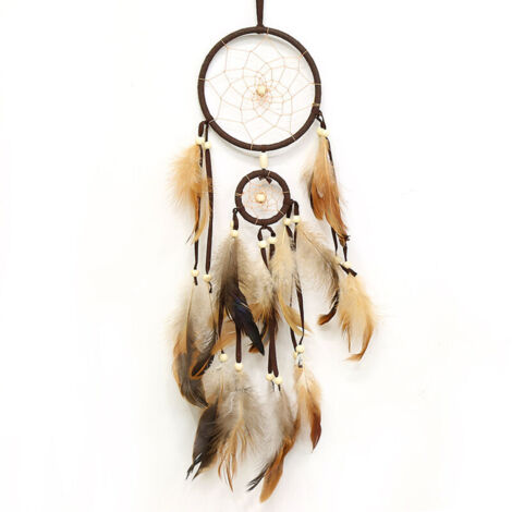 Acchiappasogni fatto a mano KZQ, acchiappasogni vintage con piume, acchiappasogni in stile bohémien per decorazioni da parete, regalo per la festa della mamma