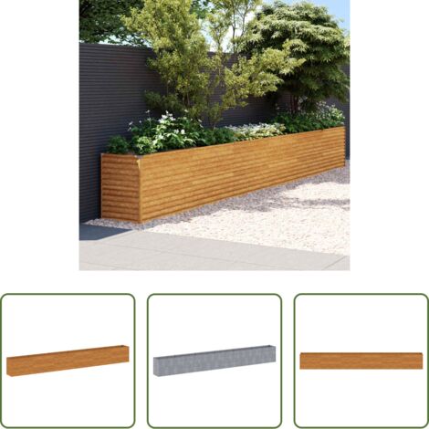 Acciaio corten -  Letto Rialzato da Giardino 578x50x69 cm Acciaio Corten