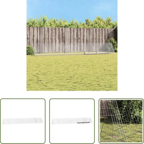 Acciaio zincato -  Gabbia per polli Argento 650 x 100 x 85 cm Acciaio zincato