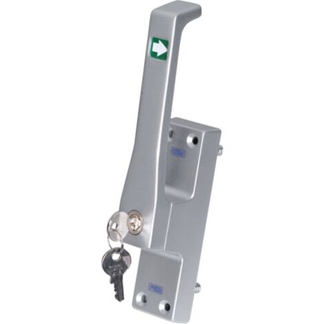 Accionamiento de puerta 970Z DIN izquierda anodizado plateado LM varilla redonda 10mm FUHR