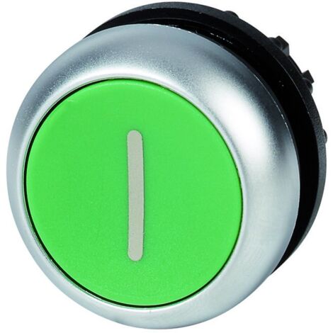 Accionamiento M22-DR-G-X1, botón verde plano, antirretorno