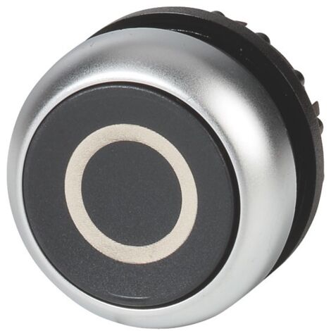 Accionamiento M22-DS-X0, botón negro plano con retorno por resorte