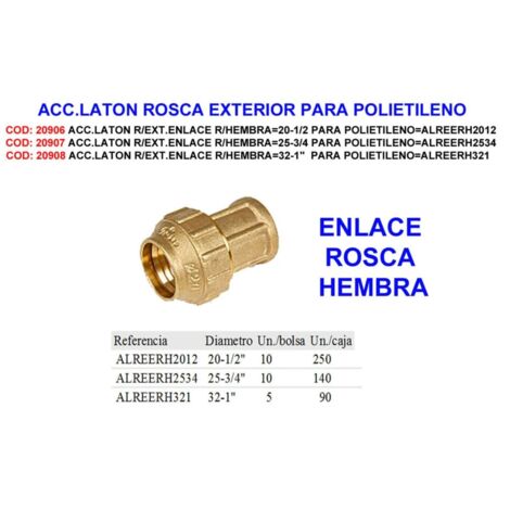 acc.laton r-ext.enlace r-hembra 25-3-4 para polietil alreerh2534