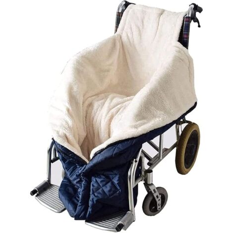 Accogliente per adulti, copertura invernale antivento per sedia a rotelle, copertura scaldavivande per sedia a rotelle, con cerniera, coperta invernale per gambe, piede e schienale, borsa calda per pa