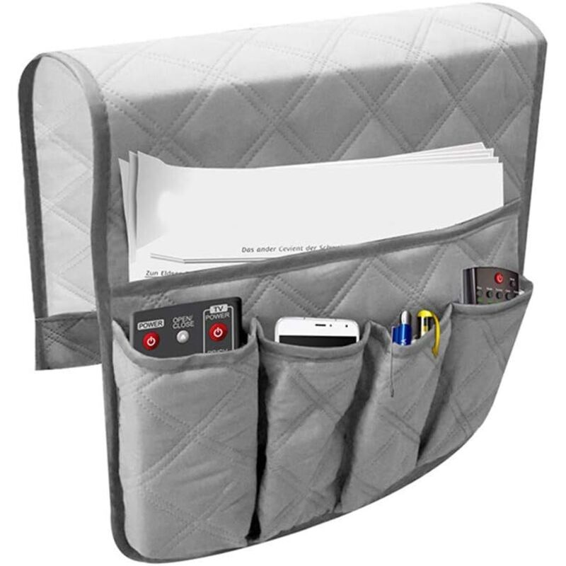 Accoudoir Canapé Organisateur Titulaire de Canape Sofa Fauteuil Caddy Chaise Lit Stable Sac de Rangement Stockage Suspendu Accoudoir à Poches pour