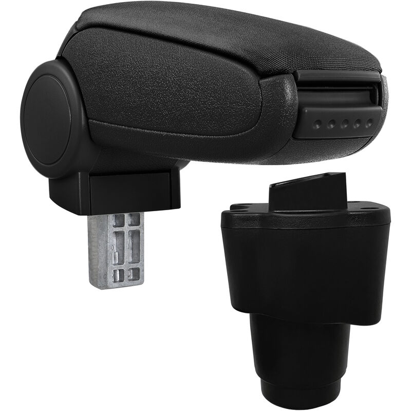 Accoudoir Central Rembourré avec Compartiment de Rangement pour Dacia Sandero ii 2ème Génération à partir de l'Année 2012 Textile Noir [ Pro.tec