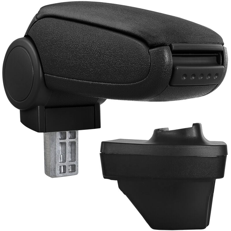 Accoudoir Central Rembourré pour Renault Clio v / Clio 5 Textile Noir avec Coutures Noires [ Pro.tec