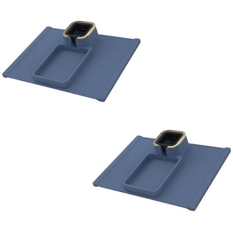 Accoudoir de canapé, porte-gobelet, rangement suspendu pour fauteuil, bleu-gris