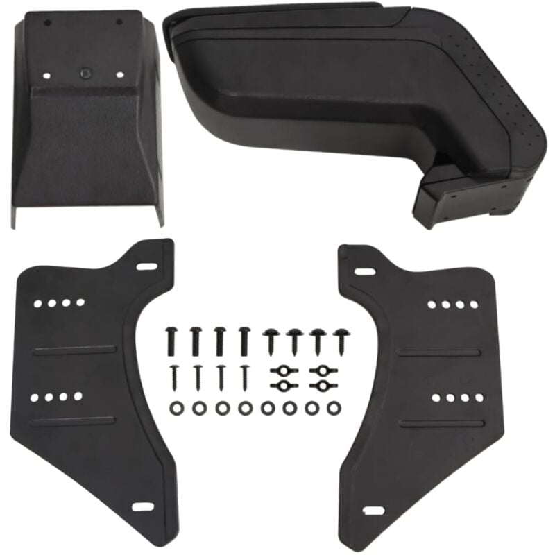 Destockoutils - Accoudoir de voiture universel noir 14x30x(32-48,5) cm abs
