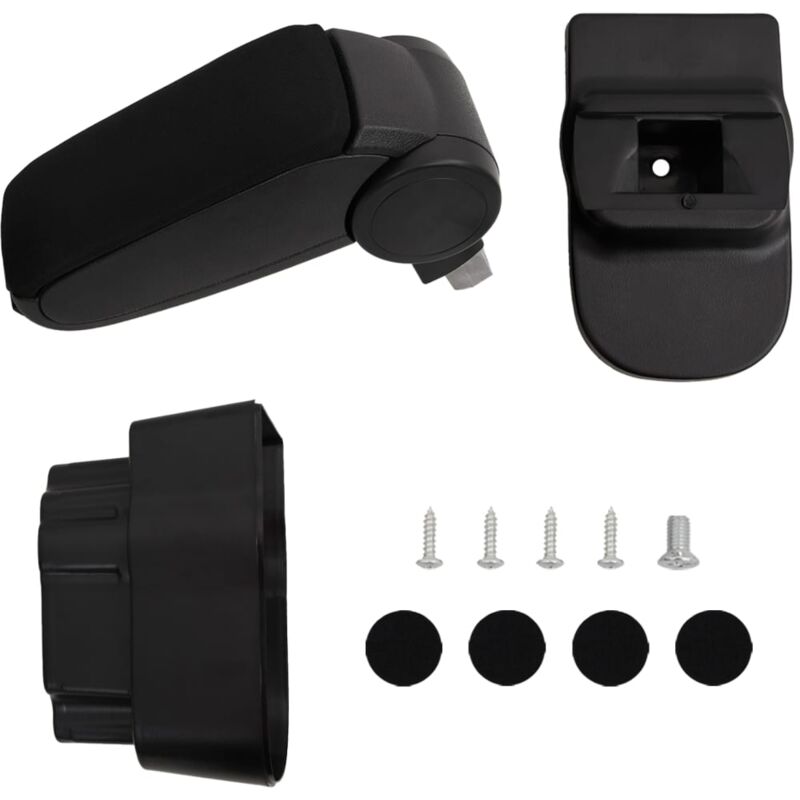 Destockoutils - Accoudoir de voiture noir 12x37x(31-48) cm abs