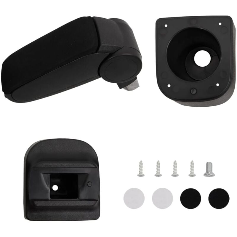 Destockoutils - Accoudoir de voiture noir 12x34x(35-47) cm abs