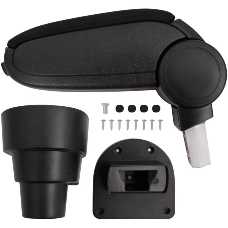 Accoudoir de voiture noir 15,5x32x(41-54) cm abs