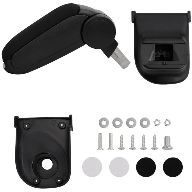 Destockoutils - Accoudoir de voiture noir 15x35x(30-47) cm abs