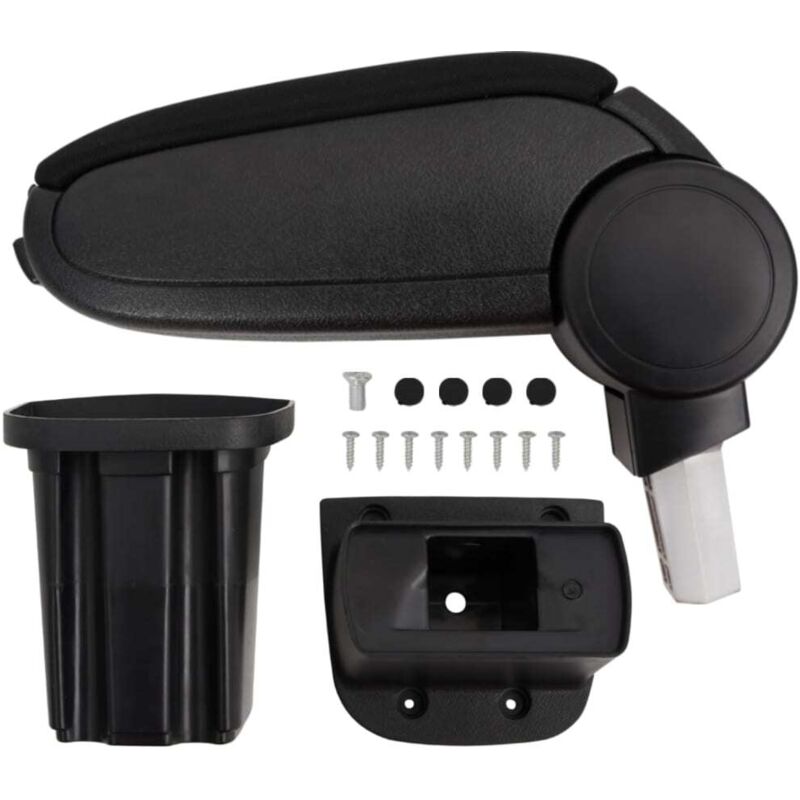 Destockoutils - Accoudoir de voiture noir 12x32x(34-50) cm abs