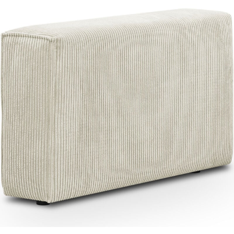 Accoudoir droit pour canapé modulable en velours côtelé beige - Harper Mod