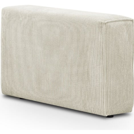 HOMIFAB Accoudoir gauche pour canapé modulable en velours côtelé beige - Harper Mod