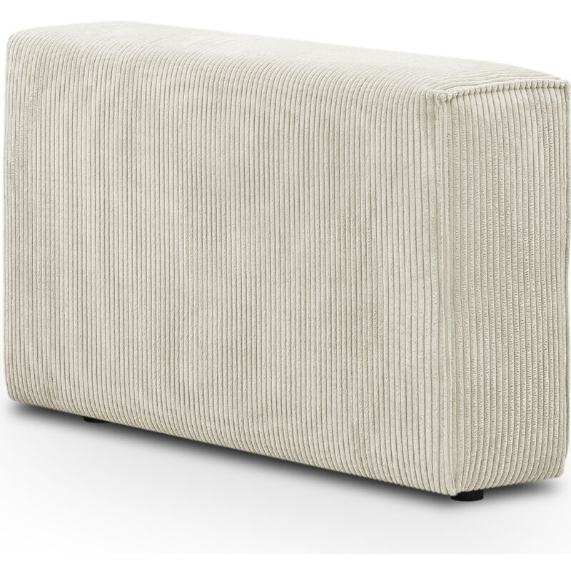 Homifab - Accoudoir gauche pour canapé modulable en velours côtelé beige - Harper Mod