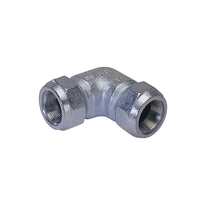 Gebo - Accoup de serrage en fonte malleable fem/fem, Gaz pn 4, eau pn 10, Type wo 1/2' Coude