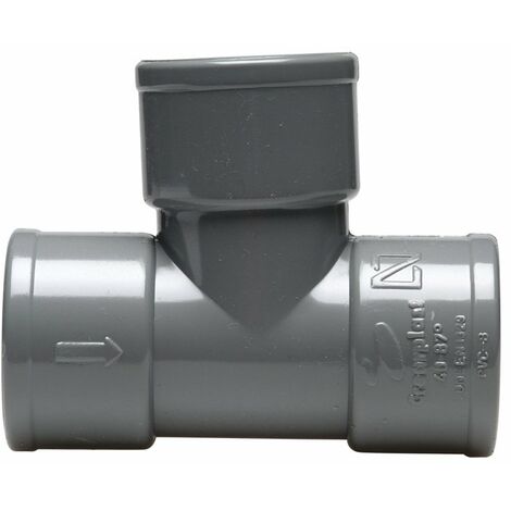Injerto de PVC gris Hembra Hembra de Crearplast