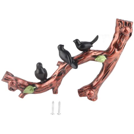 Accroche Oiseau Décorative en Résine Imperméable - Idéale pour Chambre, Salon, Cuisine - 29,5 cm - Installation Facile Sans Perçage