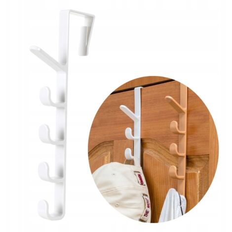 ACCROCHE-PORTE POUR SERVIETTES ET VÊTEMENTS Universel 5 places BLANC